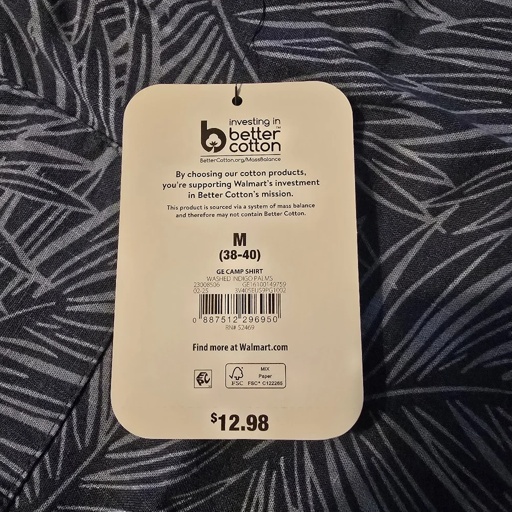 George Men's Medium (38-40) Button Down Camp Shirt New w/ Tags! - Picture 3 of 5